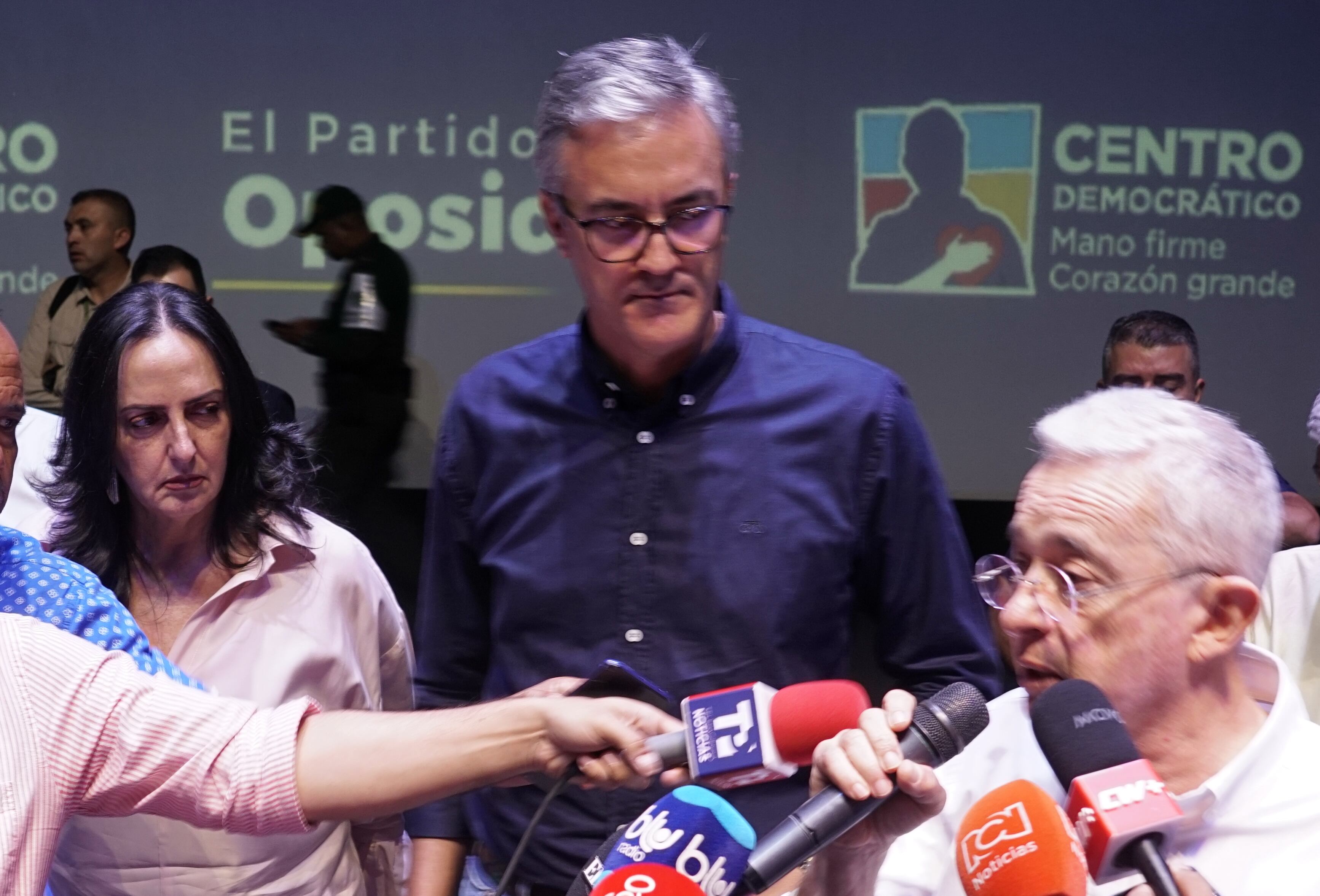 Representante a la Cámara Christian Munir Garces Aljure y la Senadora María Fernanda Cabal del Centro Democrático.