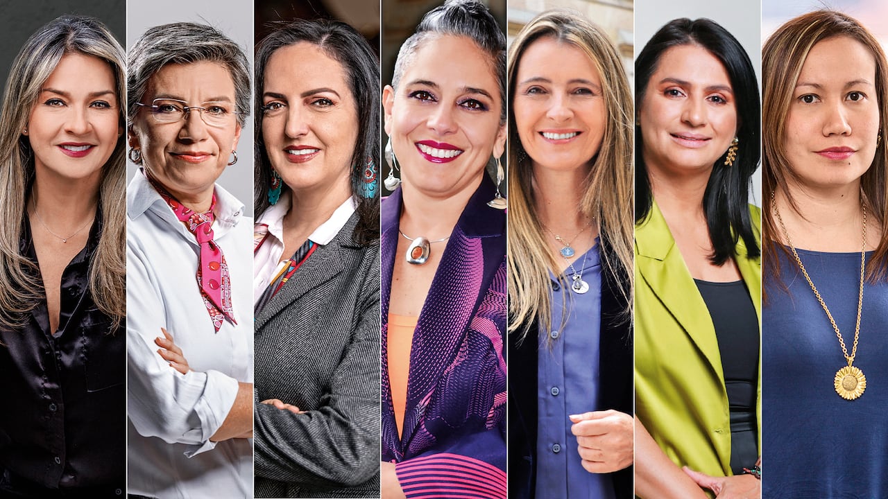 Vicky Dávila, Claudia López, María Fernanda Cabal, María José Pizarro, Paloma Valencia, Paola Holguín y Carolina Corcho.