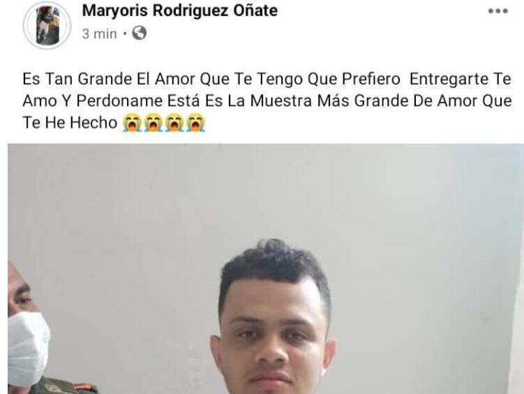 Pantallazo de cuenta en Facebook: Maryoris Rodriguez Oñate