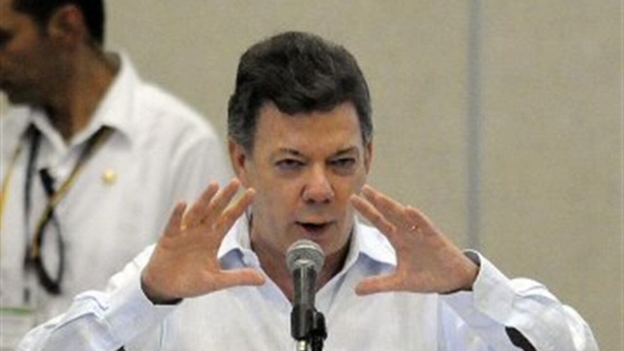Juan Manuel Santos en la Cumbre de las Américas en Cartagena