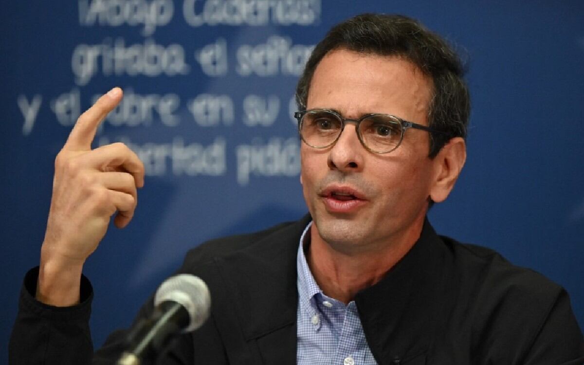 Henrique Capriles, excandidato presidencial venezolano.