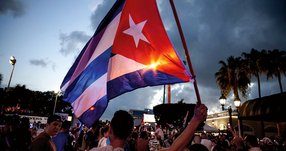 Manifestación en contra del régimen cubano de Miguel Díaz-Canel. Foto: Getty Images