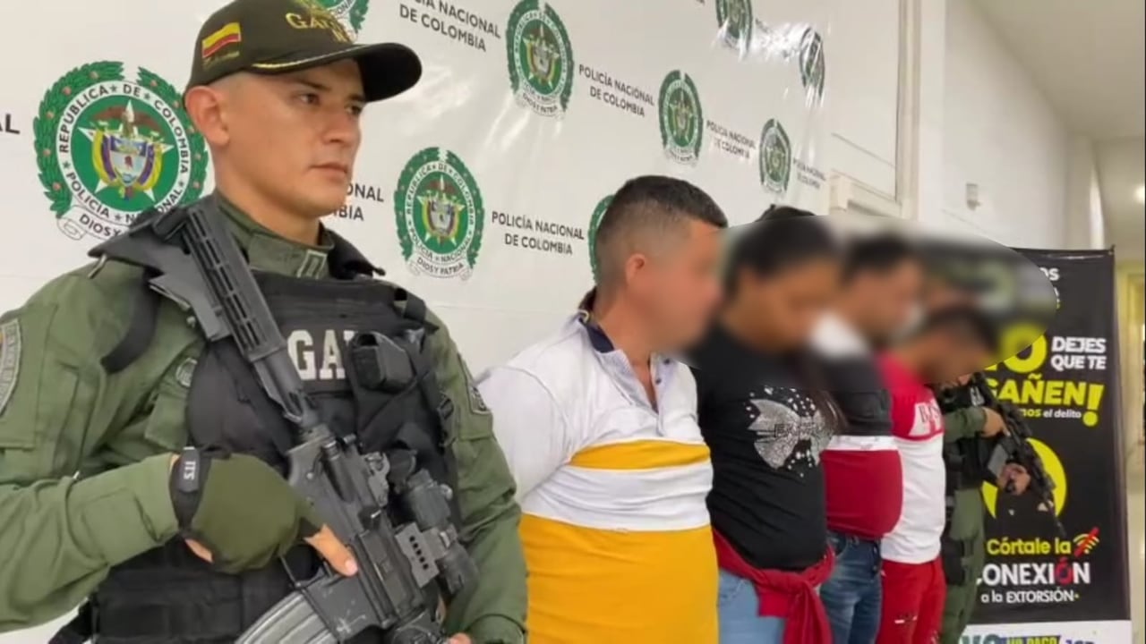 Presuntos integrantes de la banda delincuencial La Hienas.