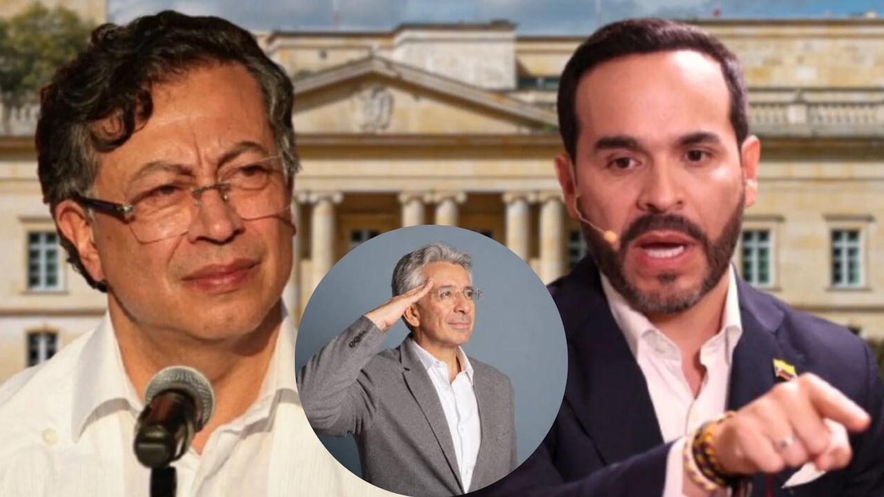Gustavo Petro, Enrique Gómez y el presidente electo Abelardo De La Espriella.