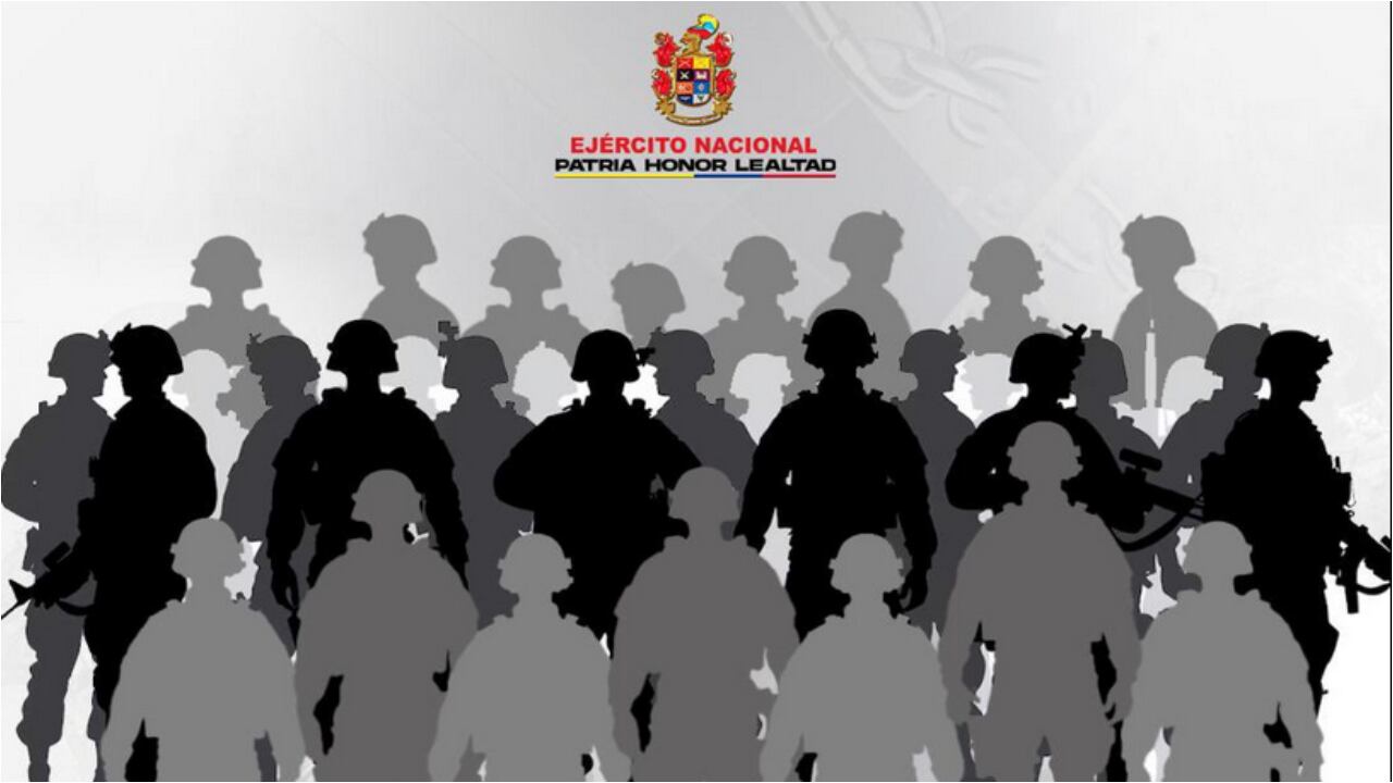 La fotografía que publicó el Ejército Nacional exigiendo la libertad de los uniformados secuestrados