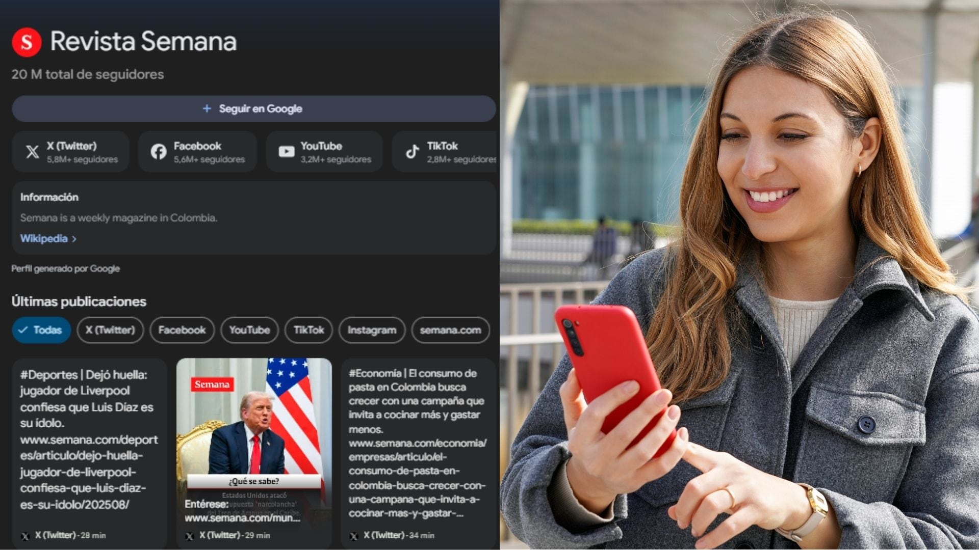 Así puede seguir a SEMANA en Google Discover.