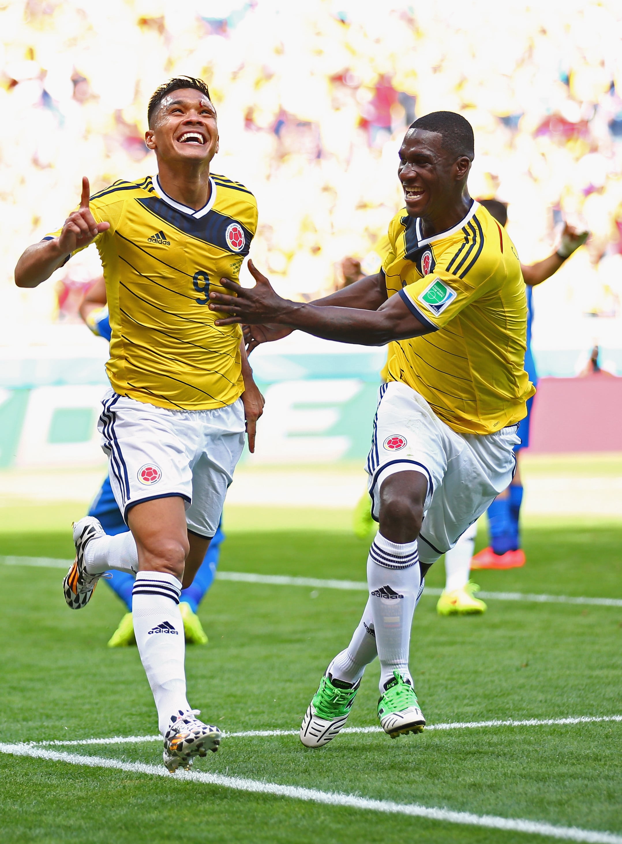 Teófilo Gutiérrez luego de anotar un gol en el Mundial de Brasil 2024