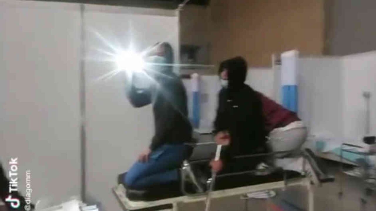 Imagen del video grabado por el personal médico en Corferias