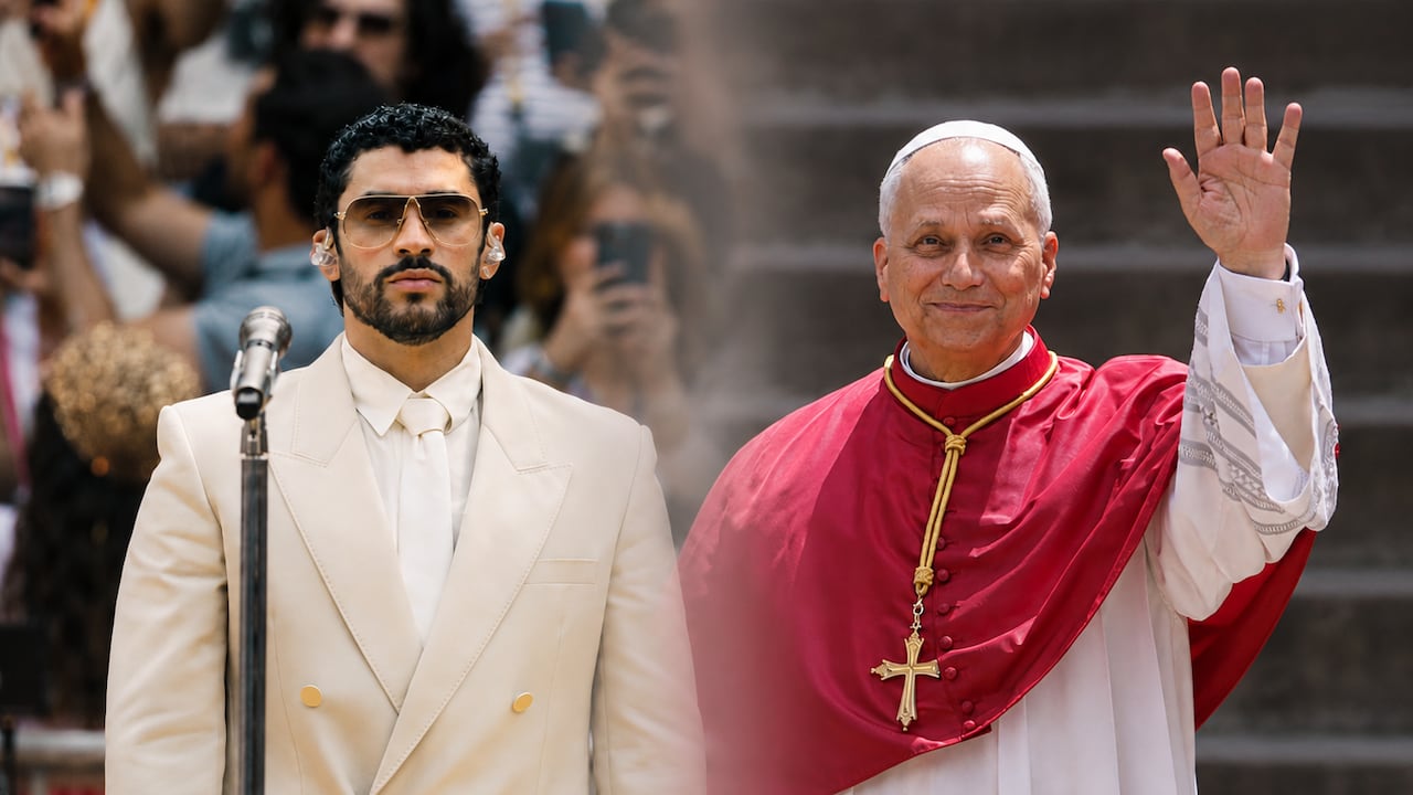 Bad Bunny y el papa León XIV.