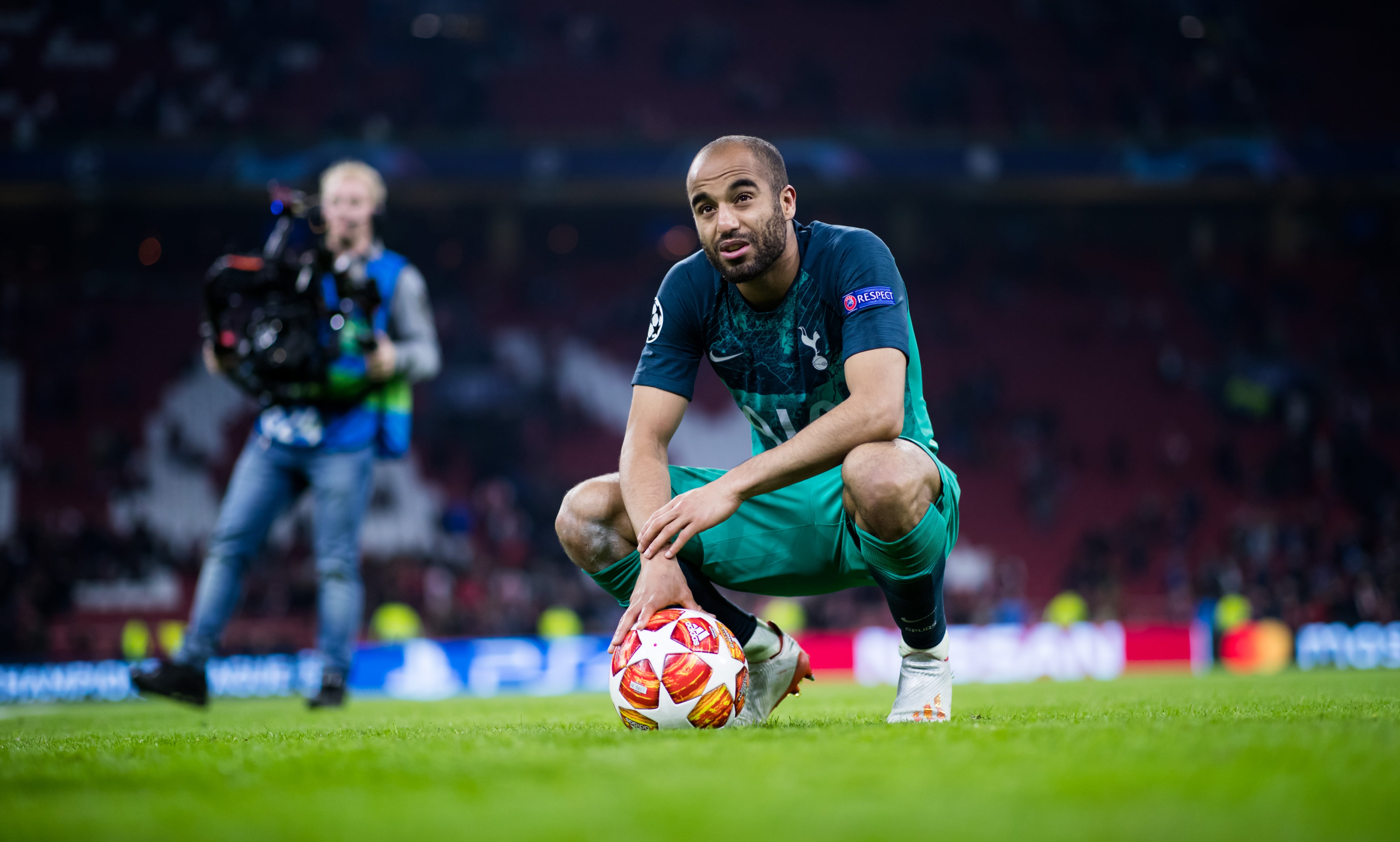 AMSTERDAM, NETHERLANDS - MAY 08: Lucas Moura of Tottenham reacts after the UEFA Champions League Semi Final second leg match between Ajax and Tottenham Hotspur at the Johan Cruyff Arena on May 08, 2019 in Amsterdam, Netherlands. (Photo by Simon Hofmann - UEFA/UEFA via Getty Images)