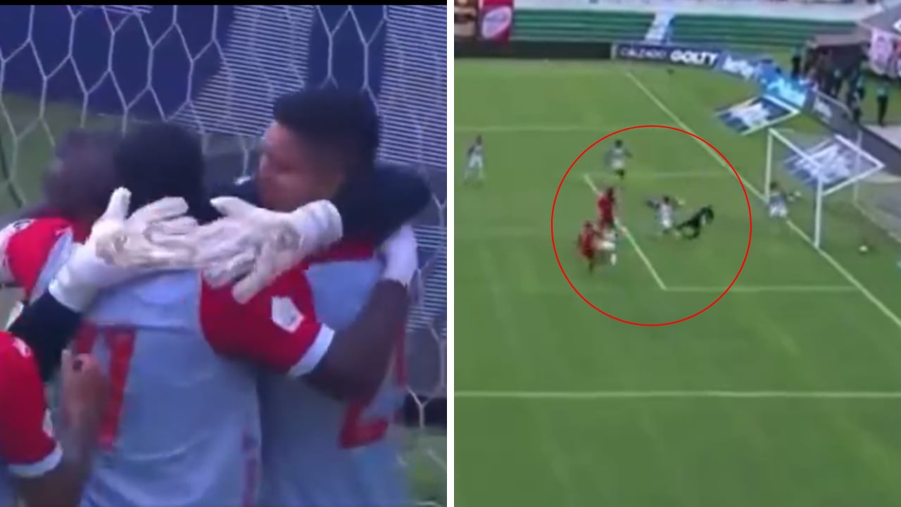 Andrés Mosquera Marmolejo tapó cuatro veces en una misma jugada con Santa Fe