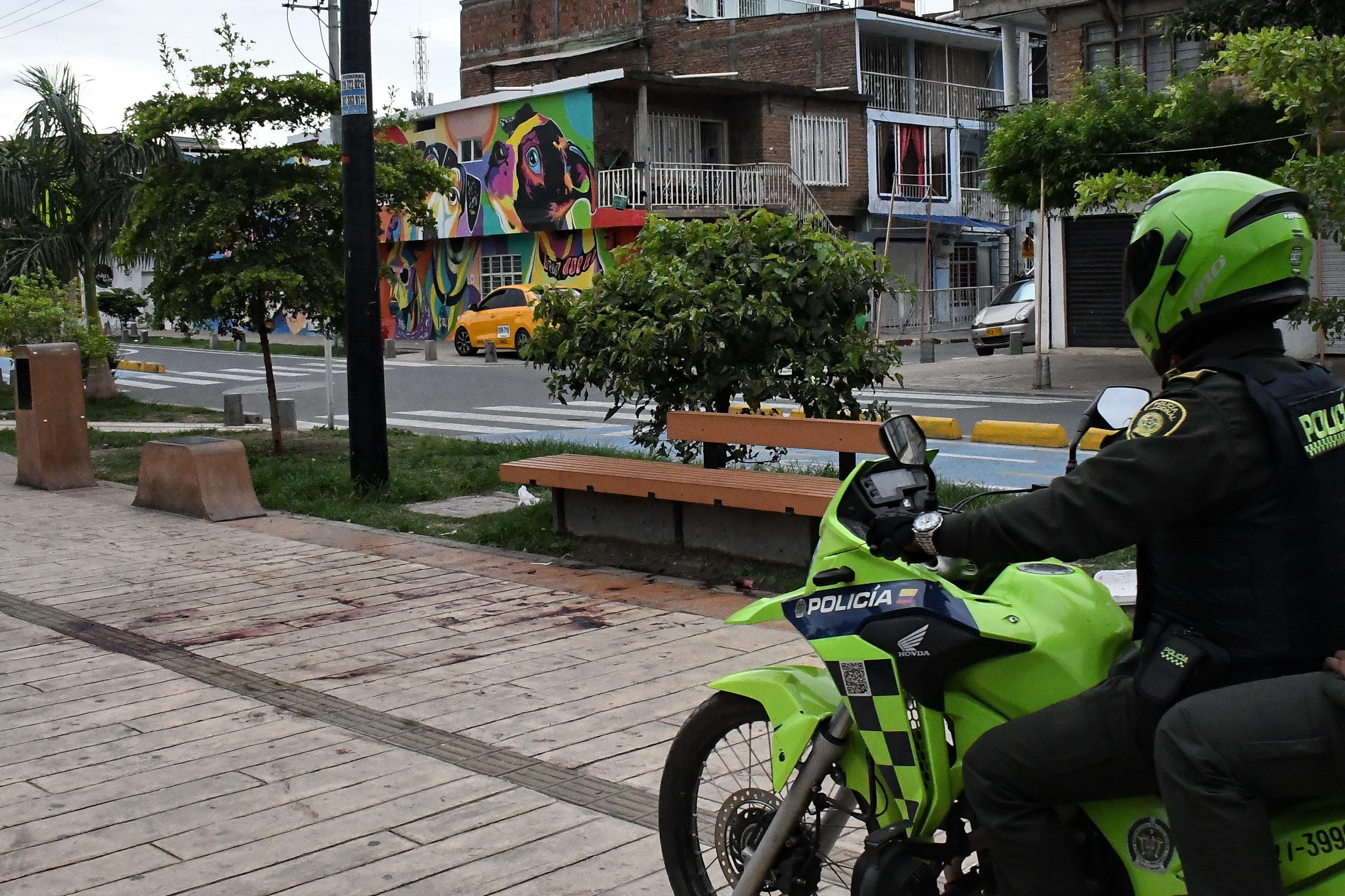 Cali: Triple homicidio en el bulevar del Oriente. foto José L Guzmán. EL País