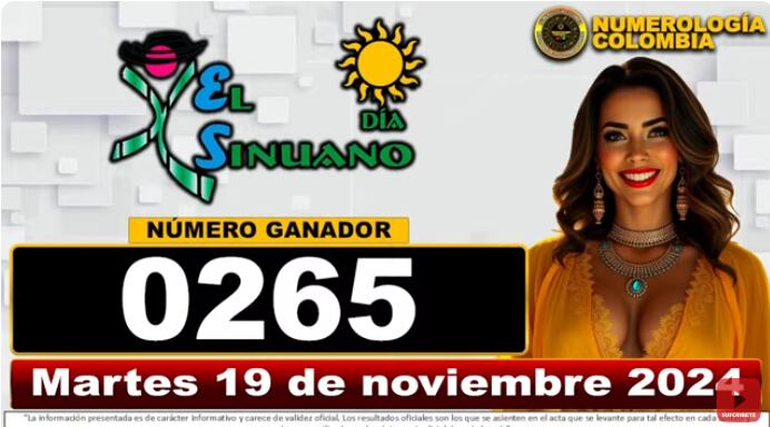 Resultados del sorteo 12473 de la Lotería El Sinuano Día.