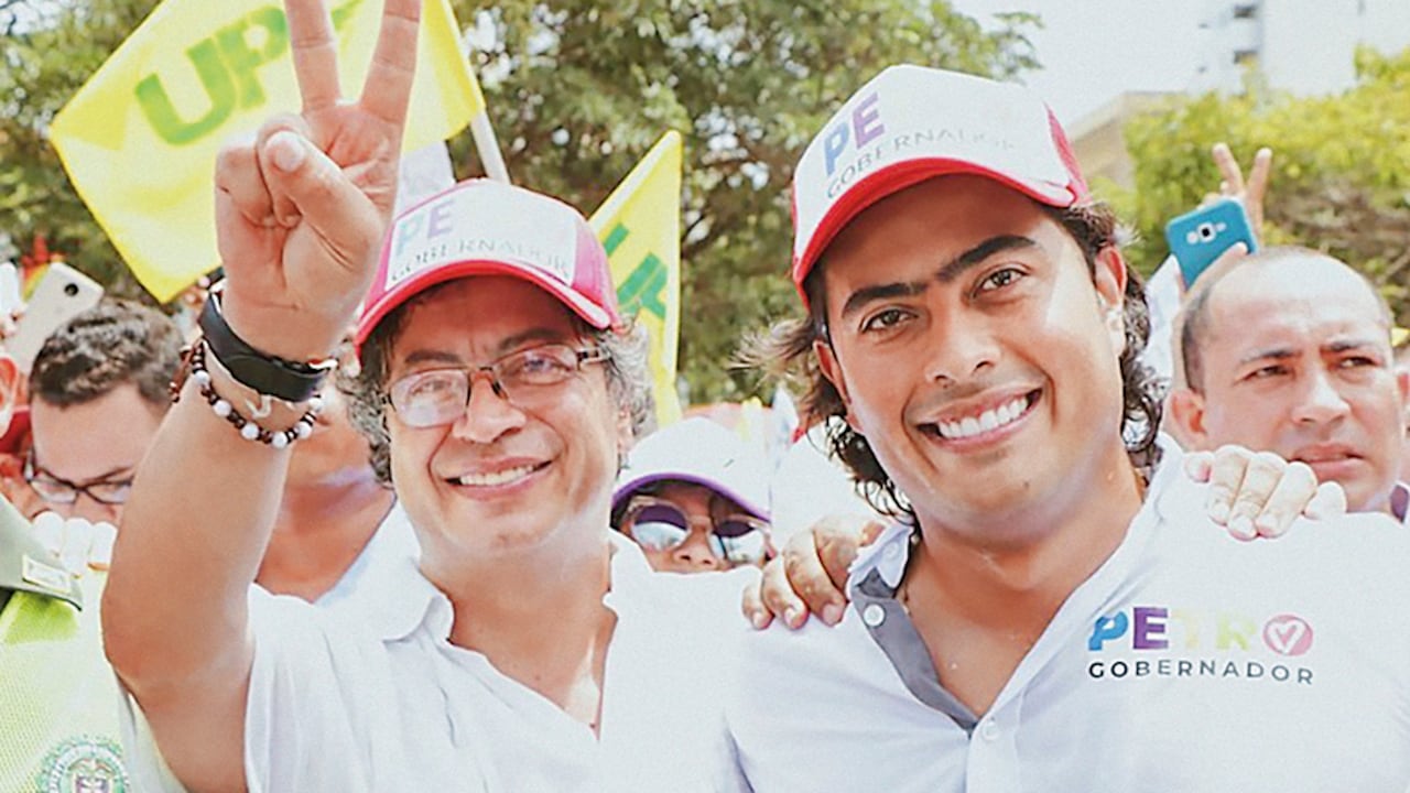 Gustavo Petro y Nicolás Petro. | Foto: facebook Nicolas Petro