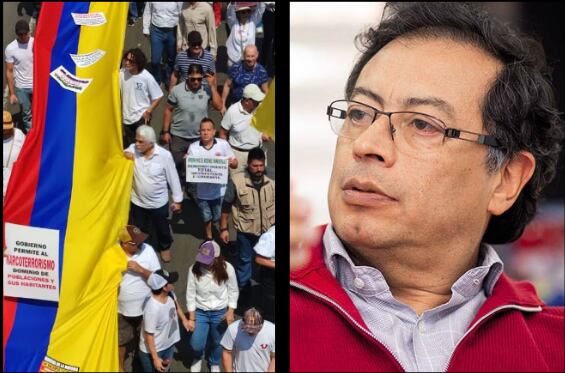 Este martes se adelantó la Marcha de la Mayoría en contra de las políticas de Gustavo Petro.