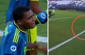El polémico gol de Colombia, en el Sudamericano Sub-17, por obra de Adrián Mosquera. ¿La pelota cruzó la línea de gol?