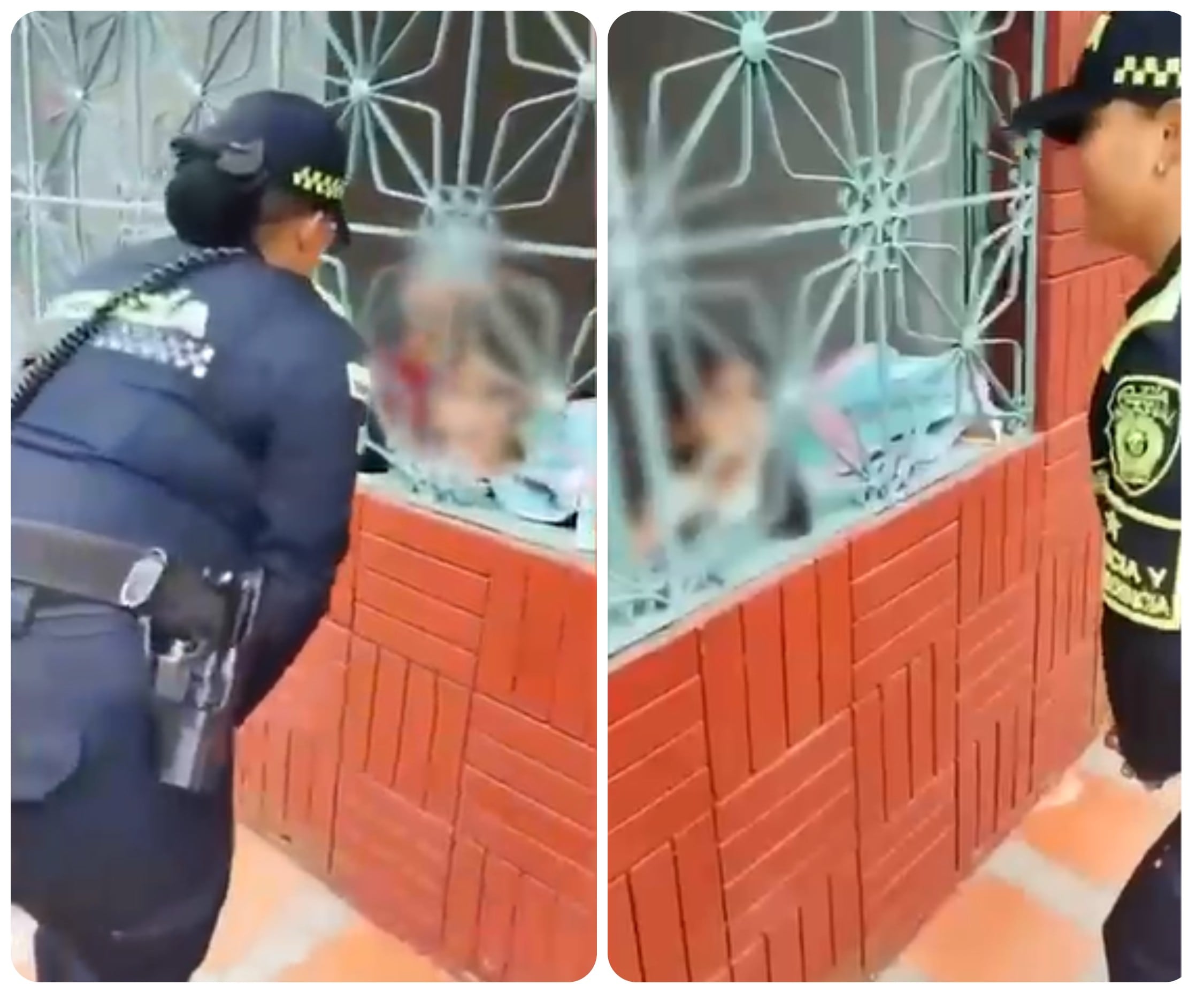 Policía rescata a dos niños de 2 y 5 años abandonados en el barrio La Fragua.