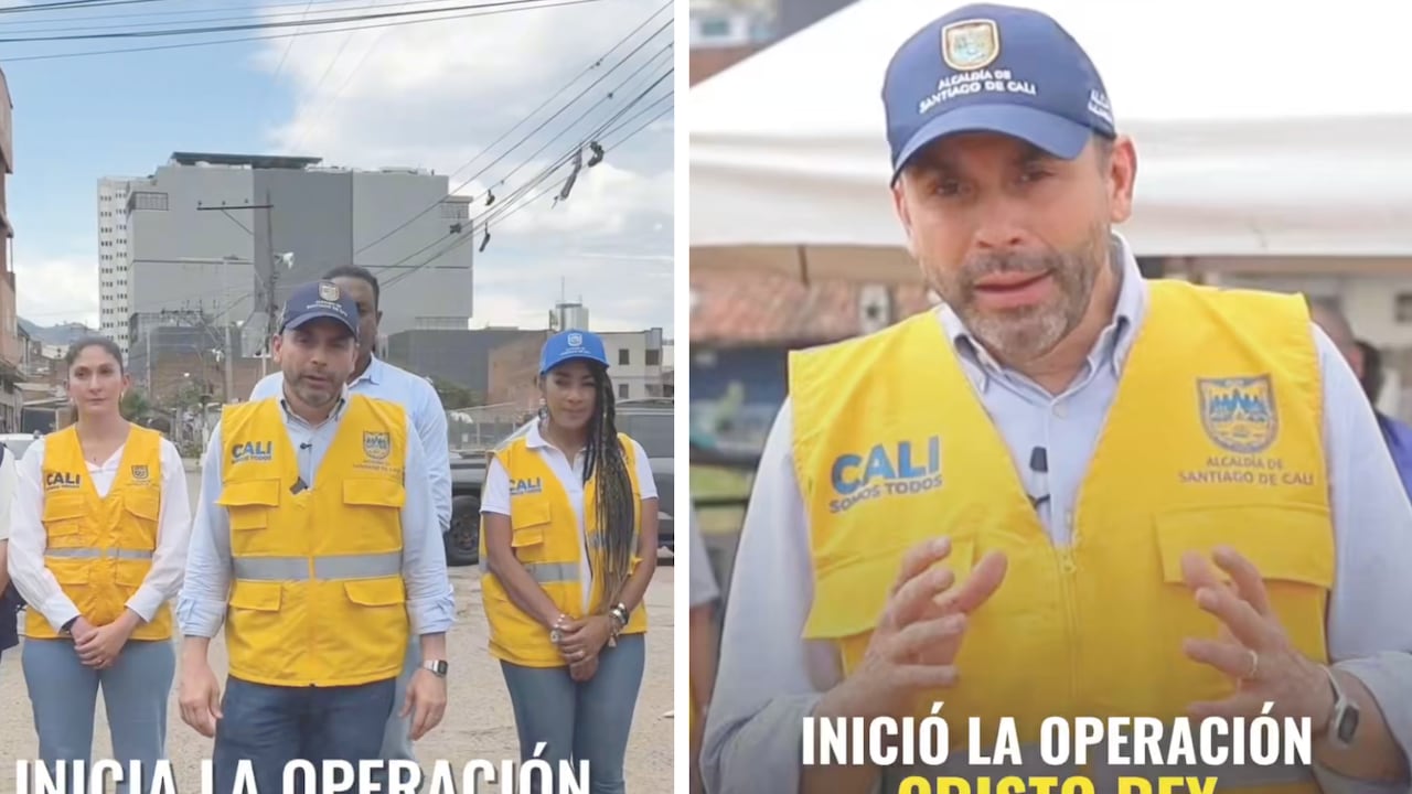 El alcalde de Cali, Alejandro Eder, anuncia el inicio de la Operación Cristo Rey desde el barrio El Calvario