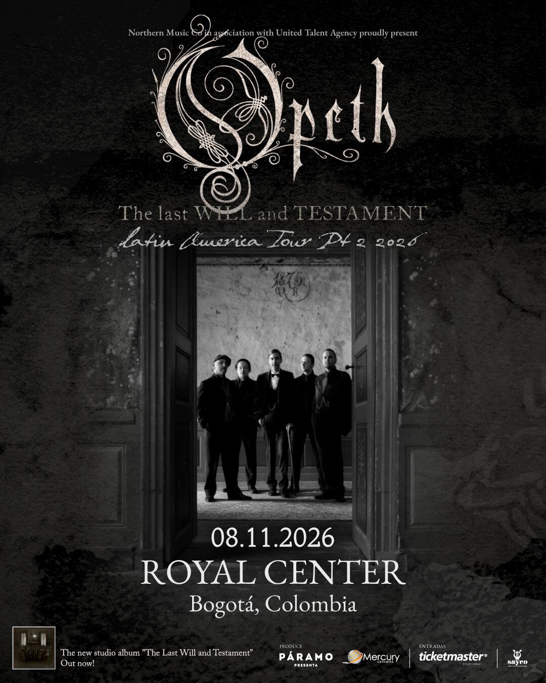 La vasta Opeth regresa a Bogotá, al escenario donde, en 2023, dio un concierto insuperable. Algo es cierto, no estarán por debajo de ese reto.