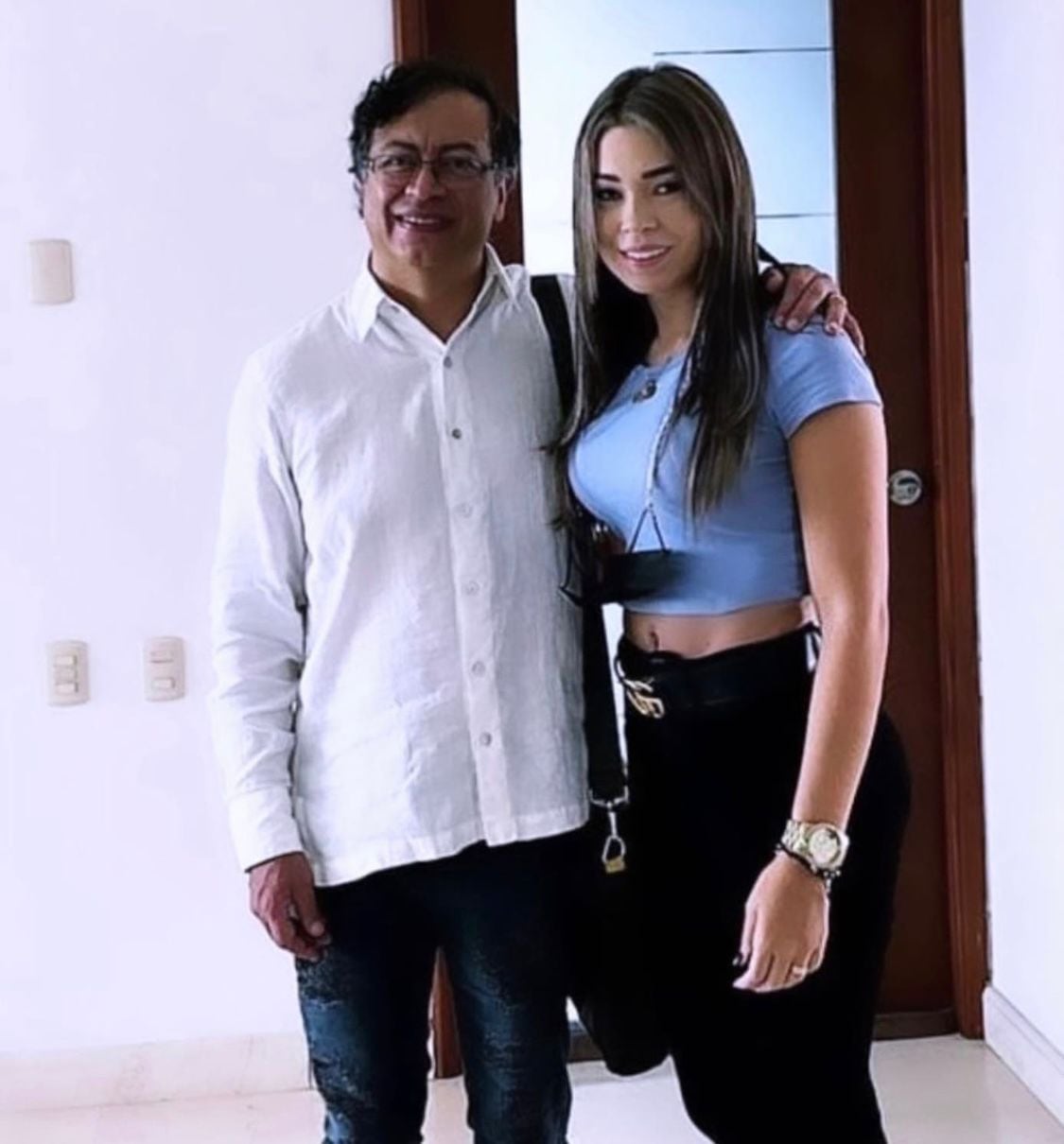 El presidente Gustavo Petro y Day Vásquez