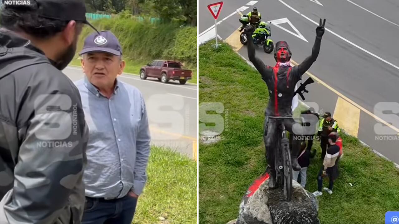 Lucho Herrera llegó hasta el lugar donde está ubicada su estatua en el municipio de Fusagasugá