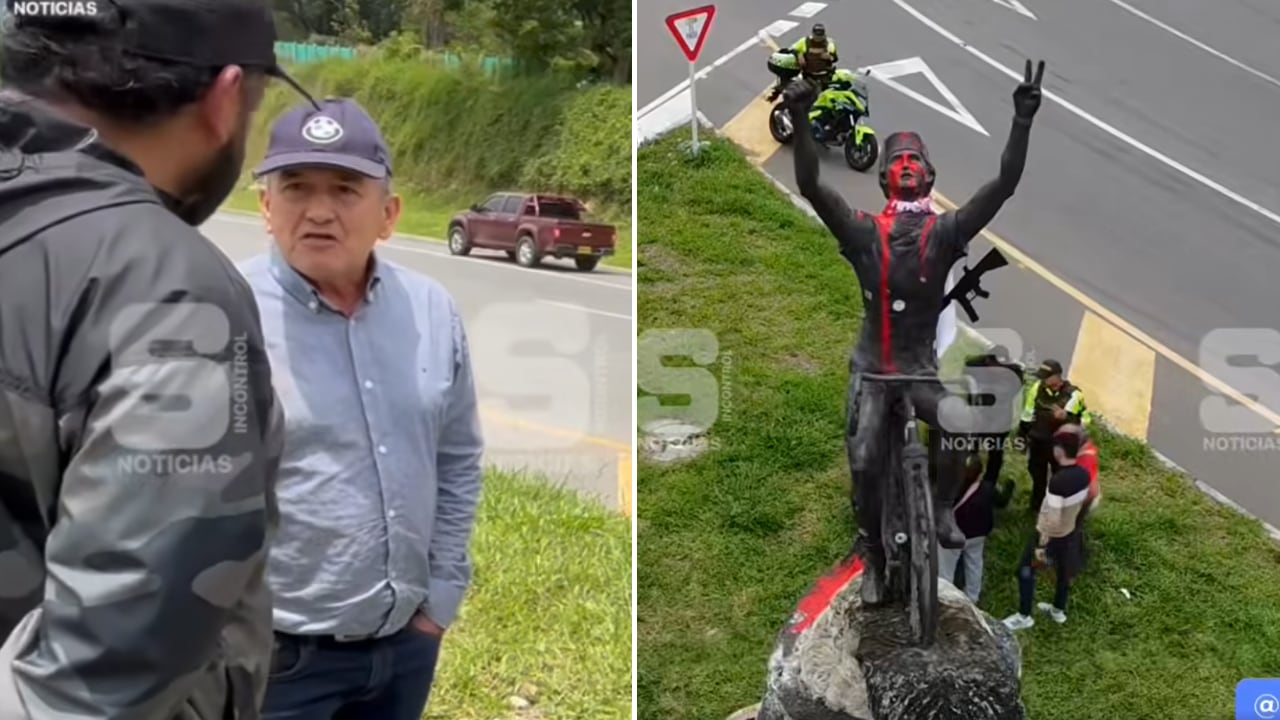Lucho Herrera llegó hasta el lugar donde está ubicada su estatua en el municipio de Fusagasugá