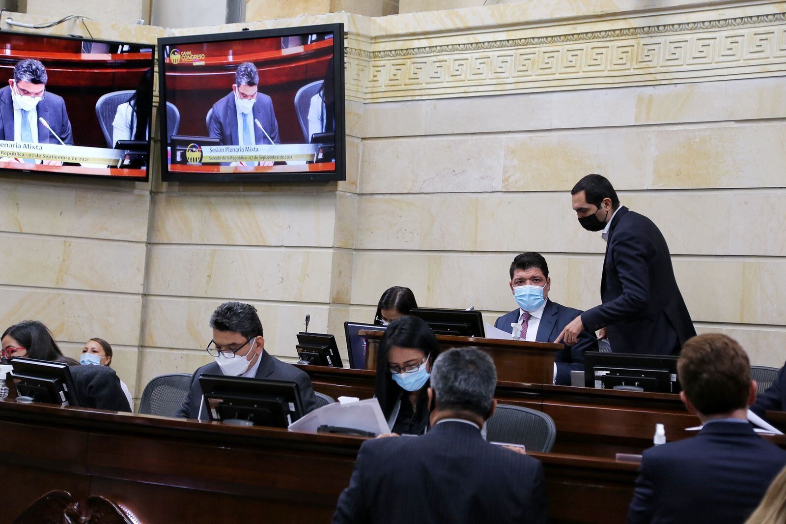 Plenarias del Congreso de la República durante la votación del proyecto de Inversión Social o Reforma tributaria 2021