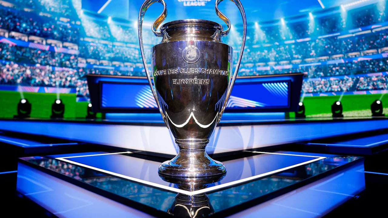 El trofeo de la Champions League.