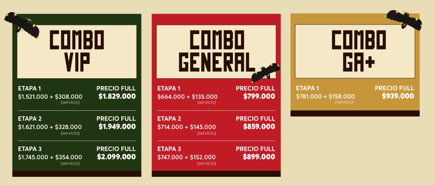 Las boletas estarán disponibles únicamente a través de la plataforma Ticketmaster.