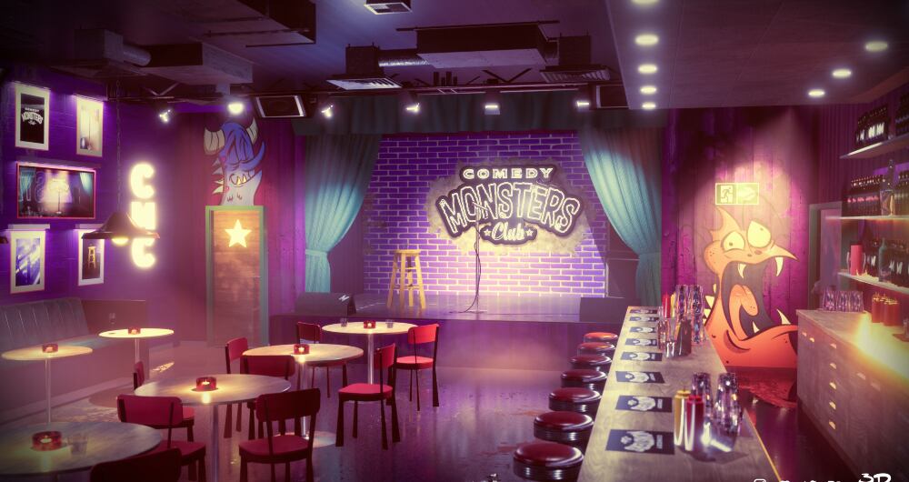 Uno de los espacios para los shows de Comedy Monsters Club
