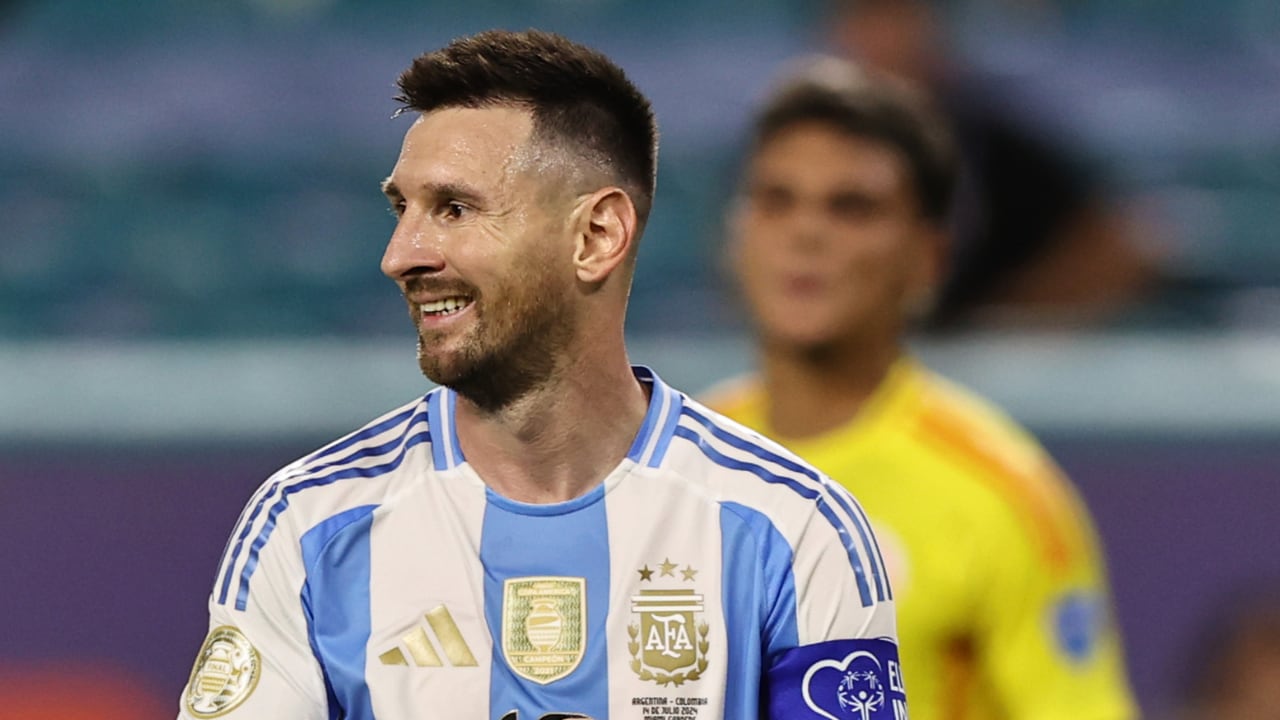 Messi durante la final de Copa América vs. Colombia