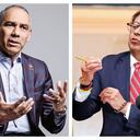 El general Eduardo Zapateiro y Gustavo Petro