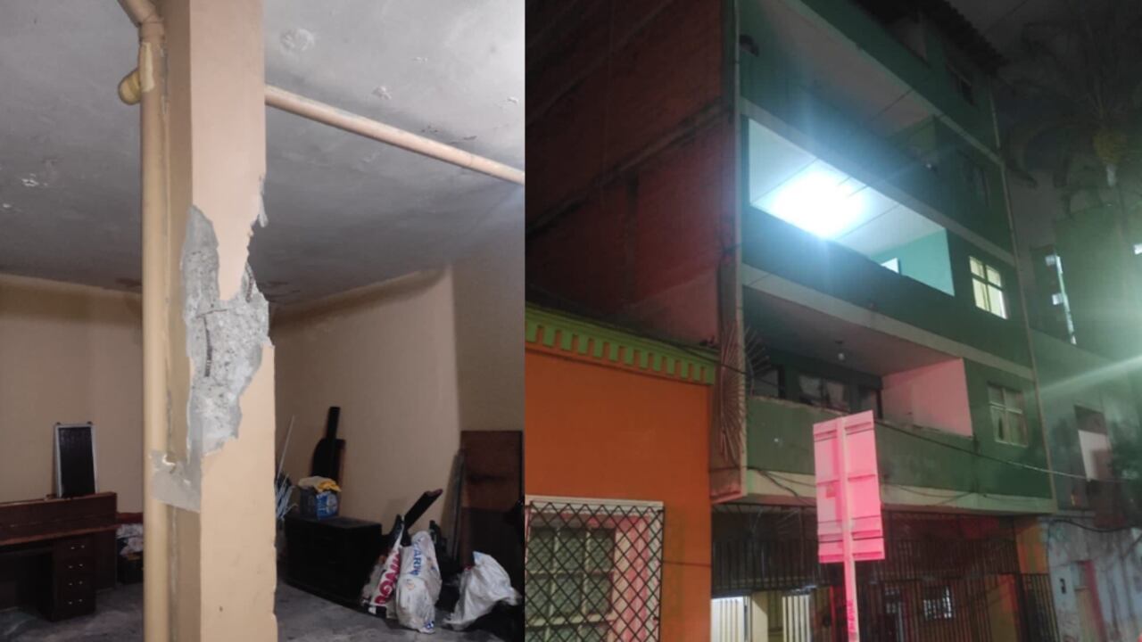 Deterioro estructural de edificio en el barrio Boston de Medellín.