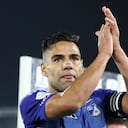 Radamel Falcao García vistiendo los colores de Millonarios.