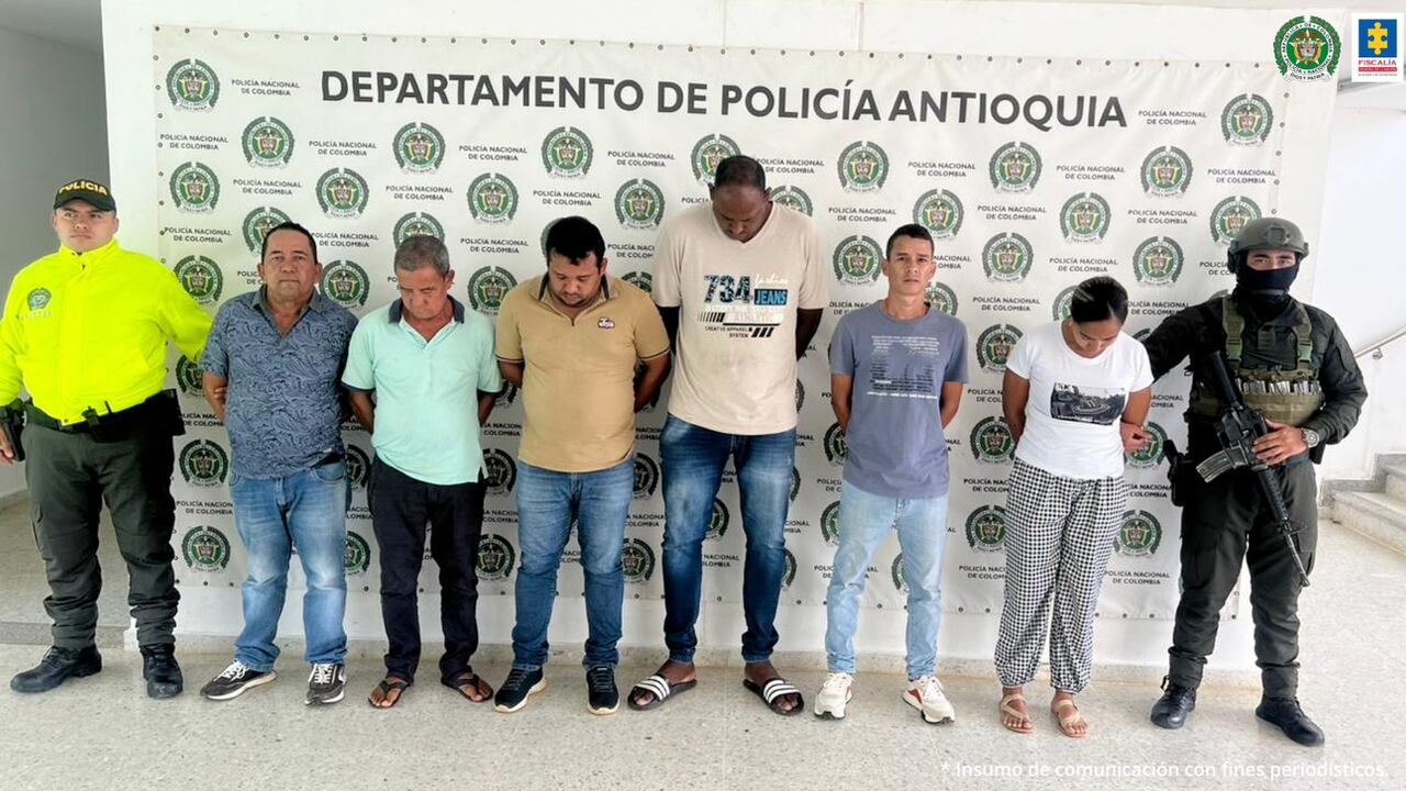 Estos seis hombres fueron capturados en el operativo contra la minería ilegal.