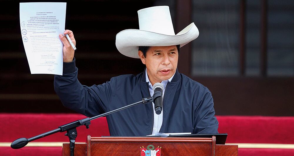 La oposición peruana intentaría destituir a Pedro Castillo como presidente. Foto: AP