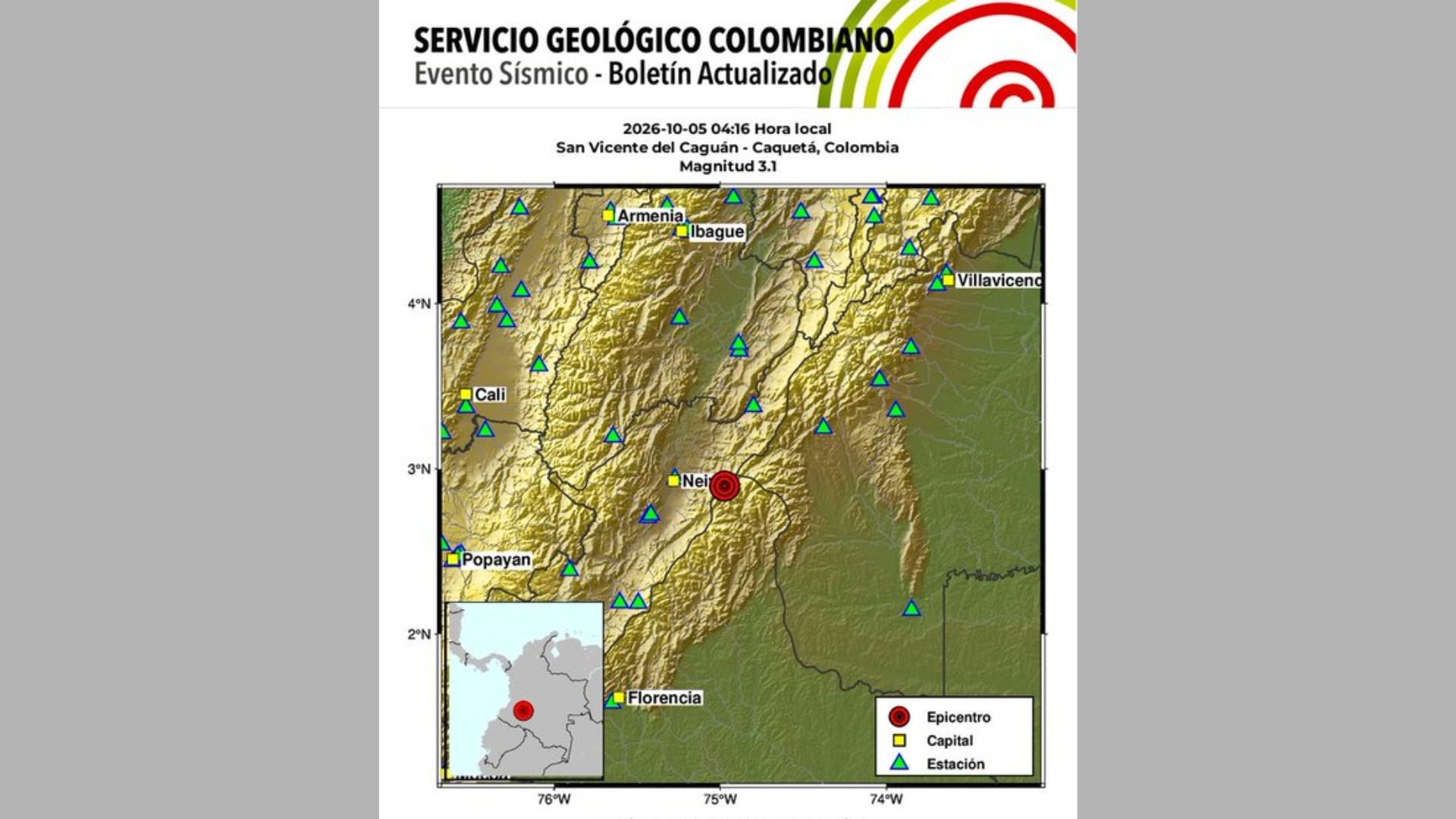 Temblor en Caquetá