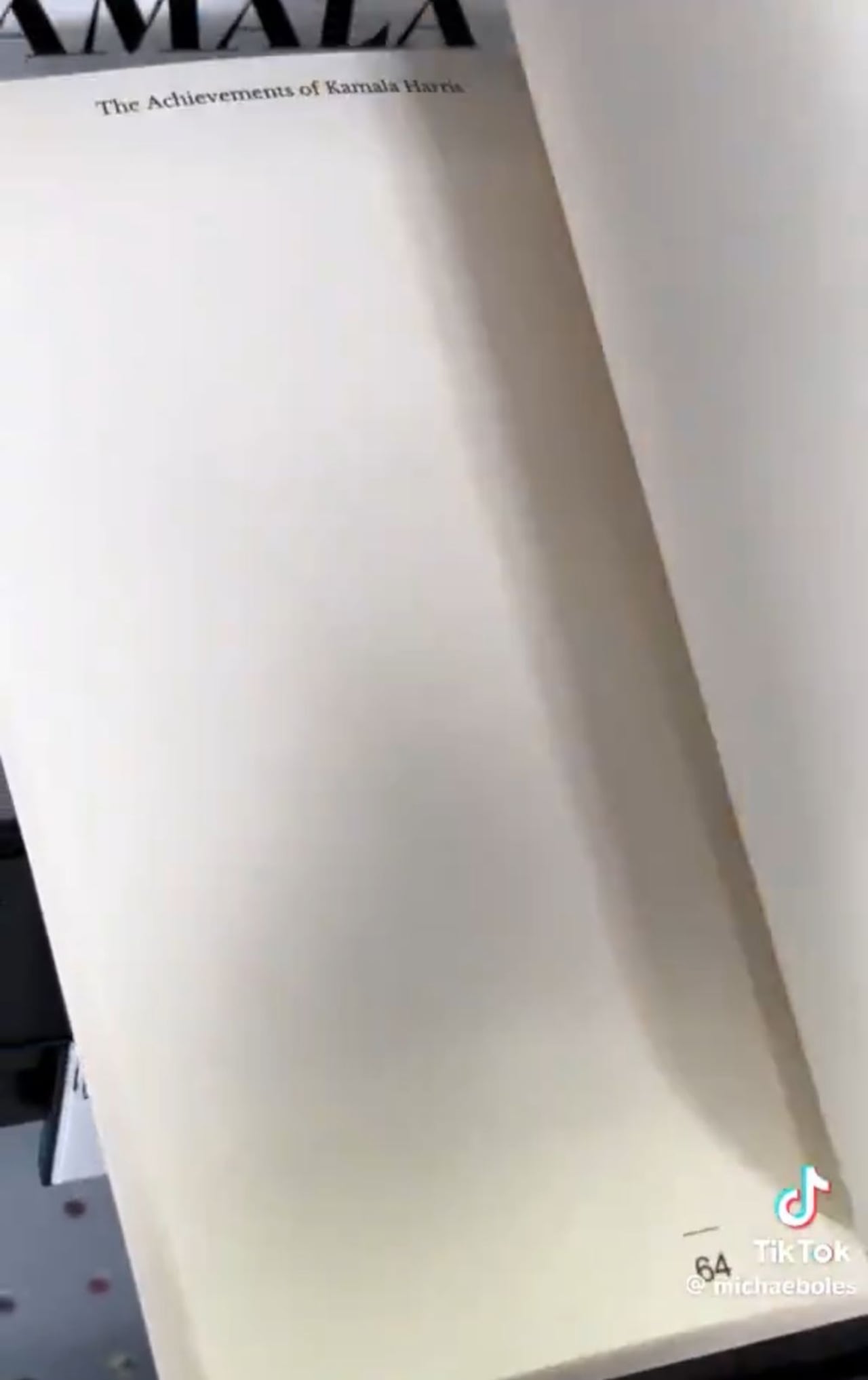 Parte del libro de Kamala Harris