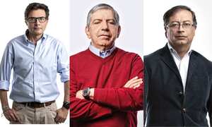 Alejandro Gaviria, César Gaviria y Gustavo Petro.