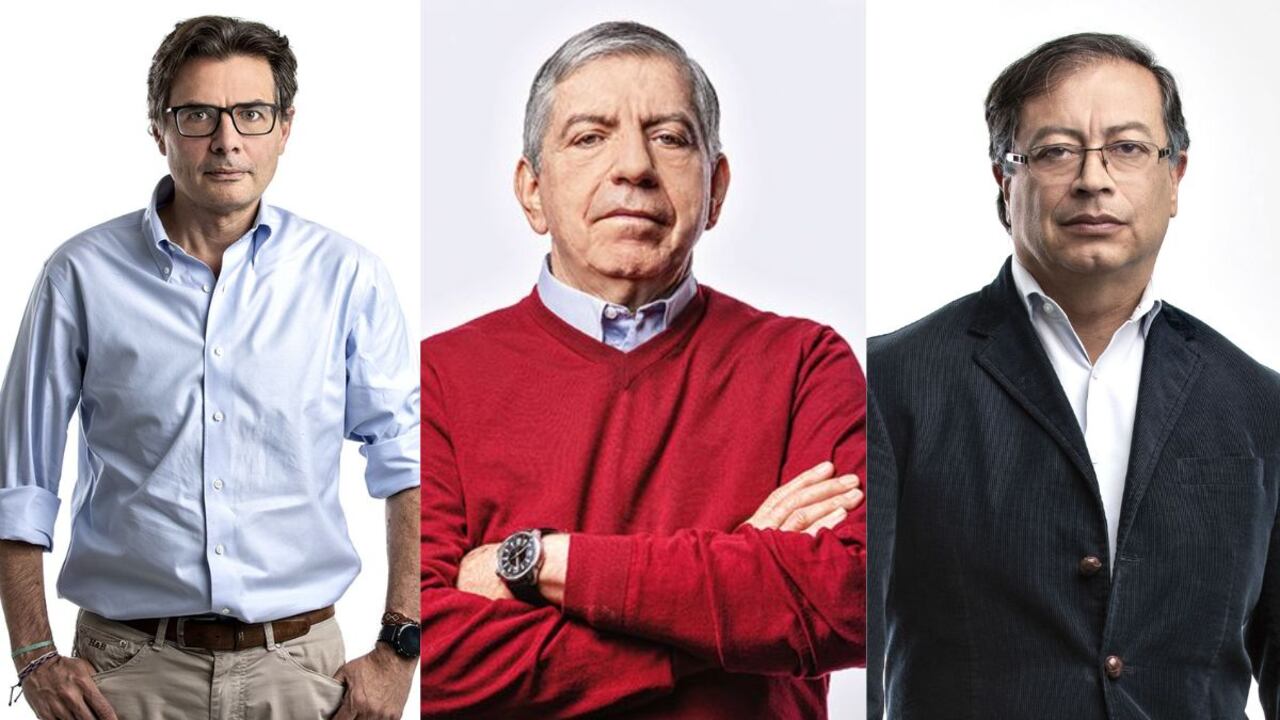 Alejandro Gaviria, César Gaviria y Gustavo Petro.