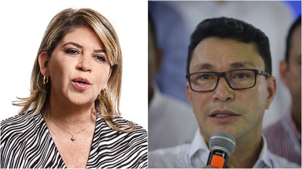 Alcaldesa de Santa Marta, Virna Johnson y el exgobernador del Magdalena Carlos Caicedo.