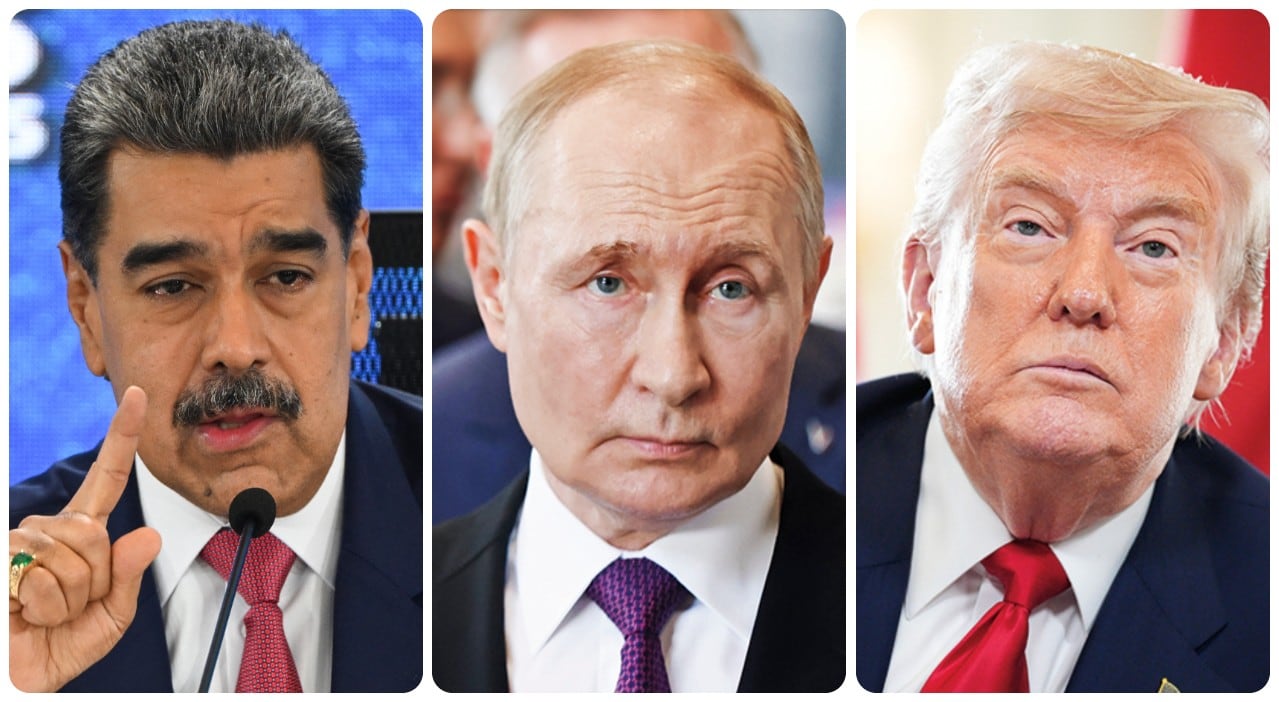 Nicolás Maduro, Vladimir Putin y Donald Trump