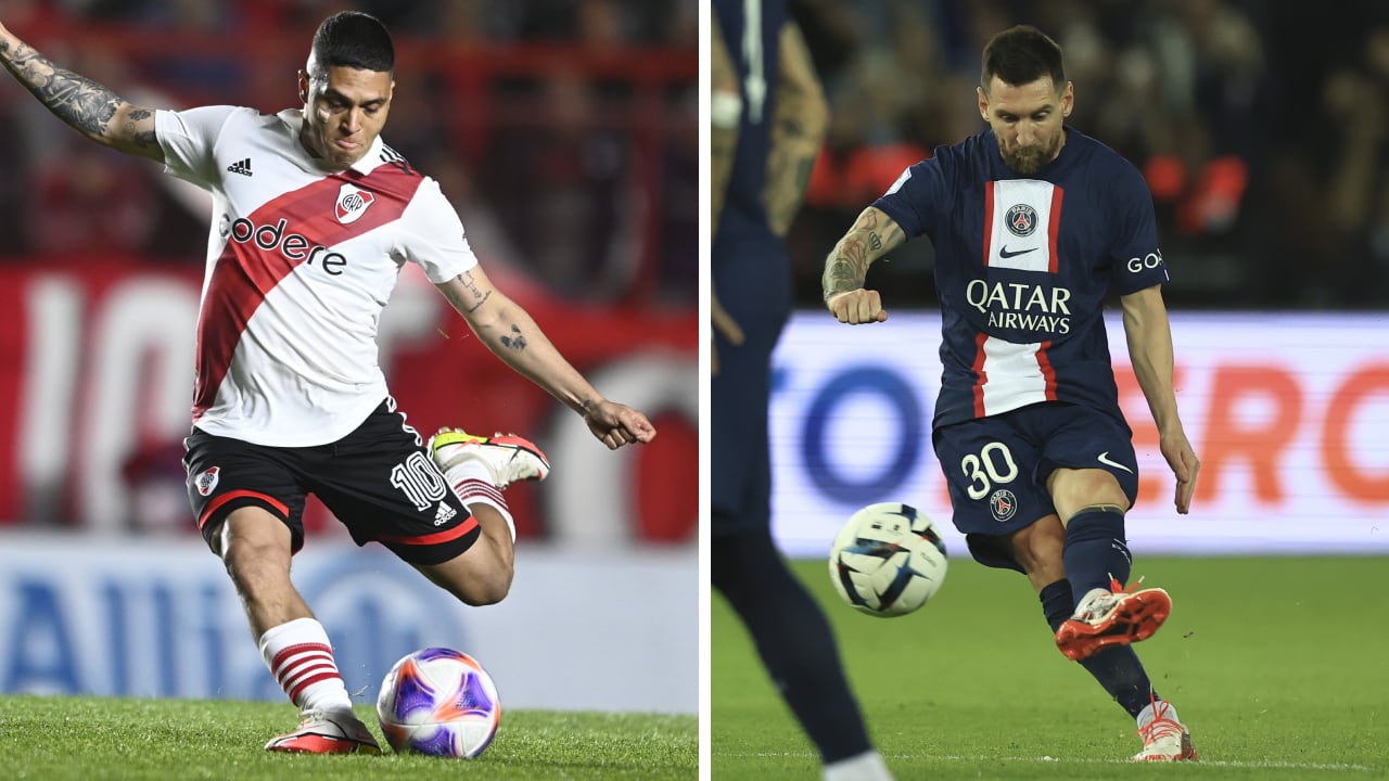 Quintero y Messi marcaron de tiro libre para la victoria de sus equipos