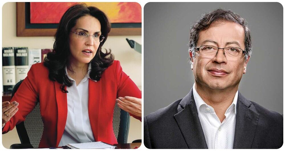Viviane Morales y Gustavo Petro