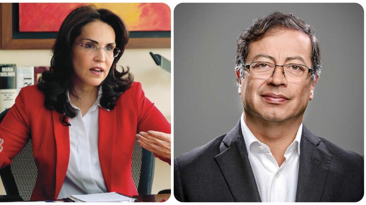 Viviane Morales y Gustavo Petro.