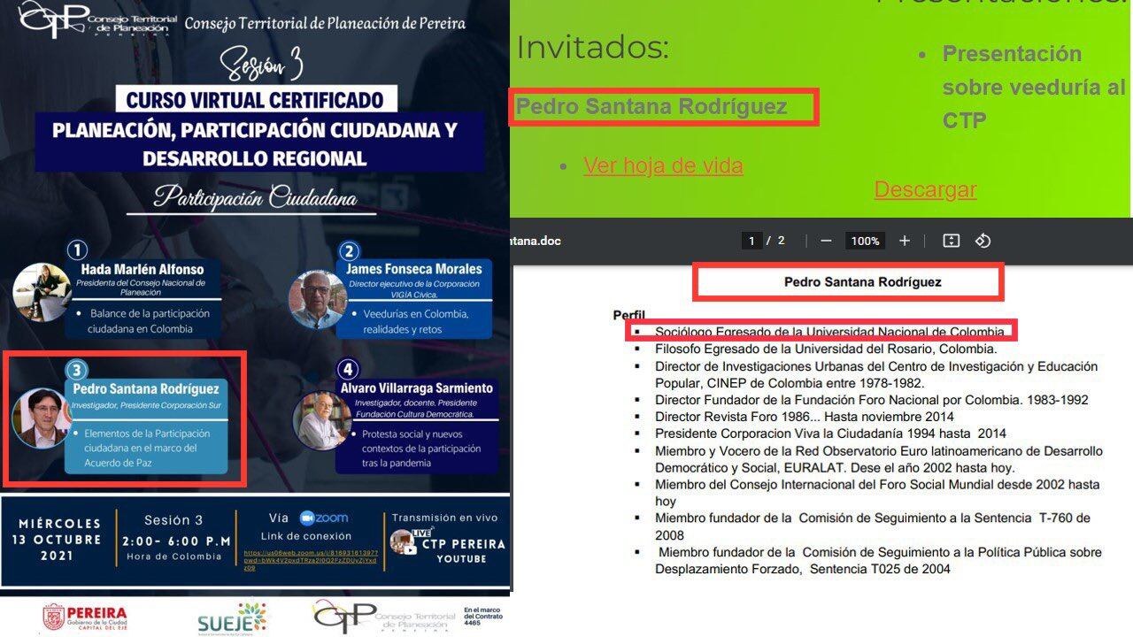 Denuncias del representante a la Cámara Andrés Forero contra Pedro Santana.