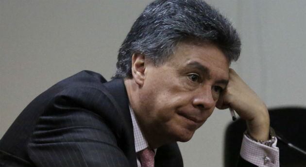 El exdirector de la DNE Carlos Albornoz durante el proceso judicial en el que aseguró que era inocente, pero la Fiscalía demostró lo contrario