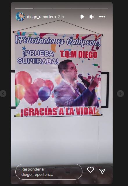 Diego Guauque recibió sorpresa de su familia