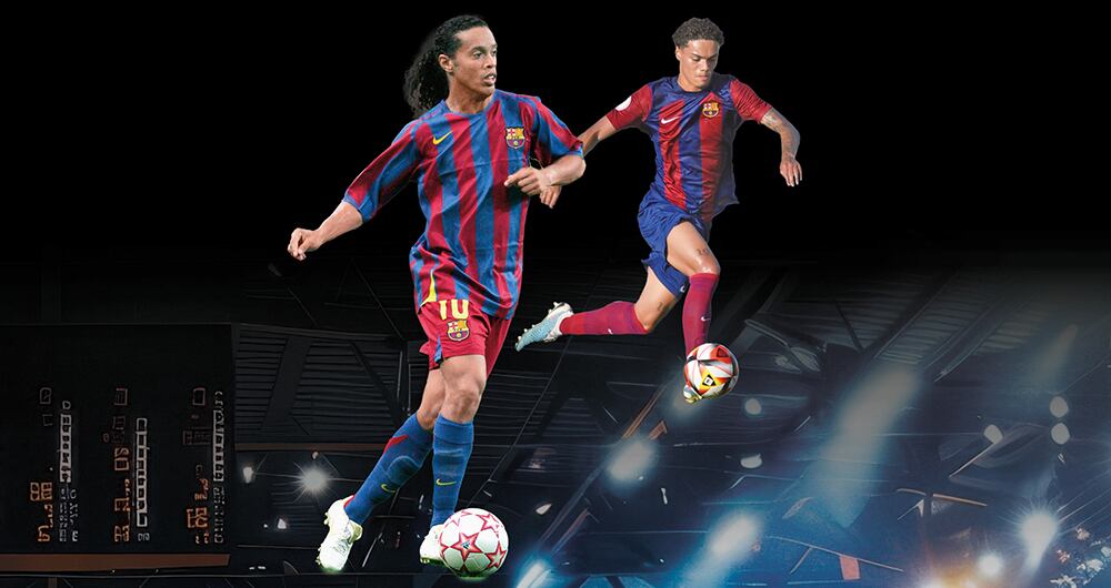  Ronaldinho y JoÃo Mendes  Barcelona 