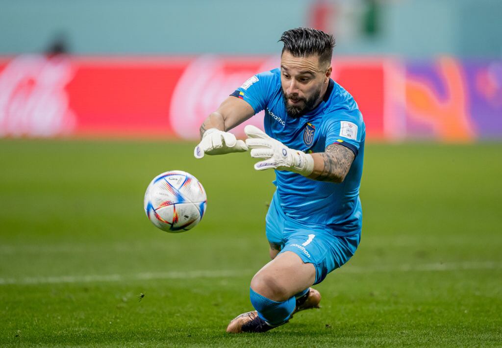 Hernán Galíndez en el Mundial de Qatar 2022 con Ecuador.